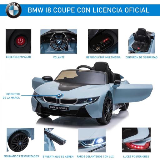 Coche Eléctrico para Niños BMW M4, Sonido y Luces, 3-5 km/h, incl. Control Remoto, para 3-5 Años, Rojo [6]