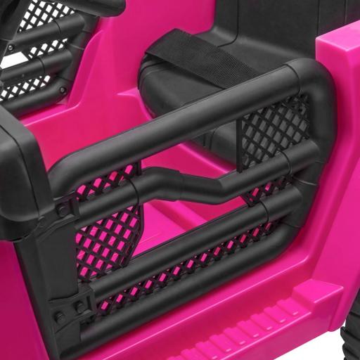 Coche Eléctrico para Niños de +3 Años Vehículo Todoterreno de Batería 12V con Control Remoto 100x65x72 cm Blanco [7]