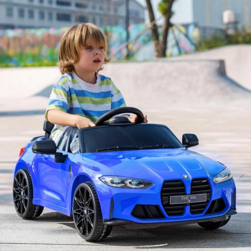 Coche Eléctrico BMW I8 COUPE con Licencia para Niños de +3 Años Batería 6V Control Remoto y Manual con Música MP3 Bocina y Faros 115x72,5x46 cm Azul