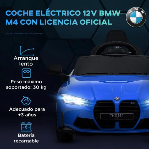 Coche Eléctrico BMW I8 COUPE con Licencia para Niños de +3 Años Batería 6V Control Remoto y Manual con Música MP3 Bocina y Faros 115x72,5x46 cm Azul [6]