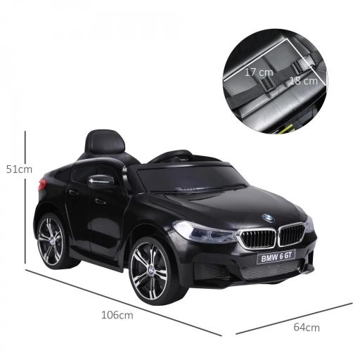 Coche de Batería para Niños 12V BMW M4 con Mando a Distancia Faros Bocina Música Velocidad 3-5 km/h Azul [1]