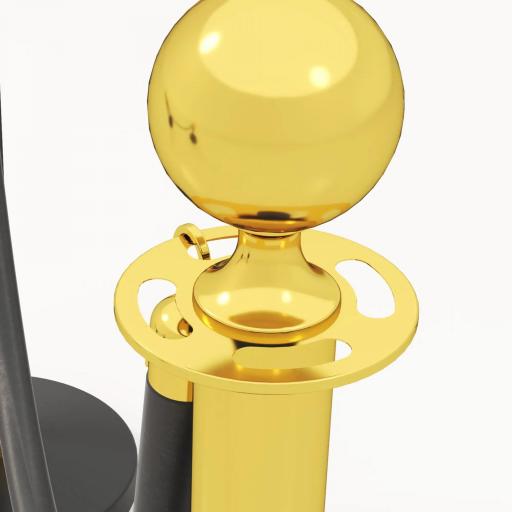 Postes Separadores de Acero Inoxidable de 2 Piezas 96 cm de Altura Base Rellenable 2 Cuerdas de Terciopelo Negro [6]