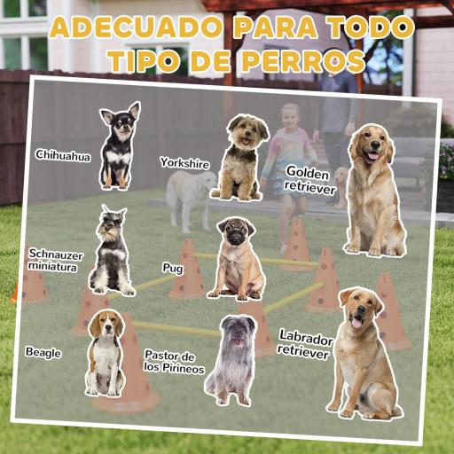 Juego de Agilidad para Perros Vallas de Obstáculos de Entrenamiento de Coordinación 8 Conos 8 Barras Bolsa [2]