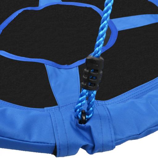 Columpio Infantil tipo Nido Columpio Redondo de Árbol para +3 Años Carga 100 kg Interior y Exterior Ø100x180 cm Azul [7]
