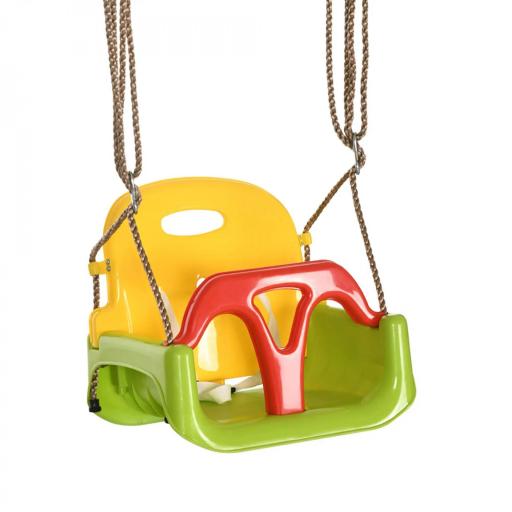 Columpio para Bebés con Respaldo Desmontable y Barra en T para 9-36 Meses 42x33x120-180 cm Multicolor [9]