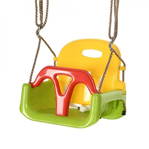 Columpio para Bebés con Respaldo Desmontable y Barra en T para 9-36 Meses 42x33x120-180 cm Multicolor [8]