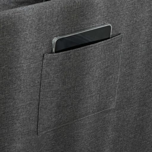 Sofá Cama de 1 Plaza con Respaldo Ajustable Sillón Cama Individual con Almohadas para Dormitorio Apartamento Gris [7]