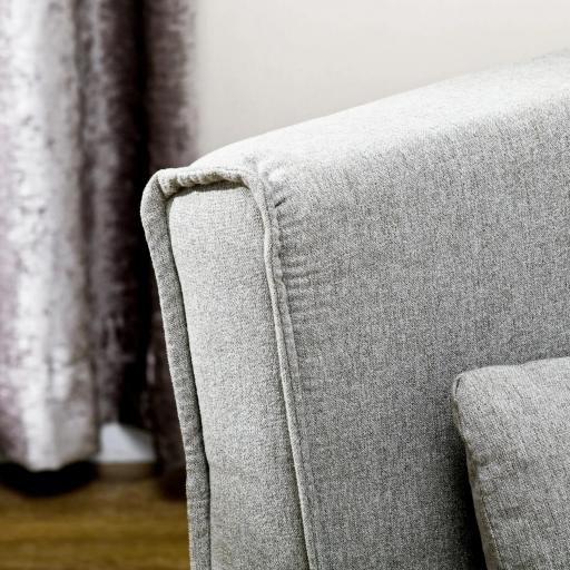 Sillón Cama Plegable Tapizado en Lino Sintético con Respaldo Ajustable en 6 Posiciones y Almohada 72x78x79 cm Gris [2]
