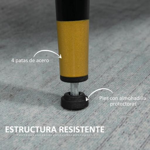 Sofá de Salón de 2 Plazas Moderno con 4 Cojines Reposabrazos y Patas de Acero Carga 240 kg 139x68x80 cm Azul [2]