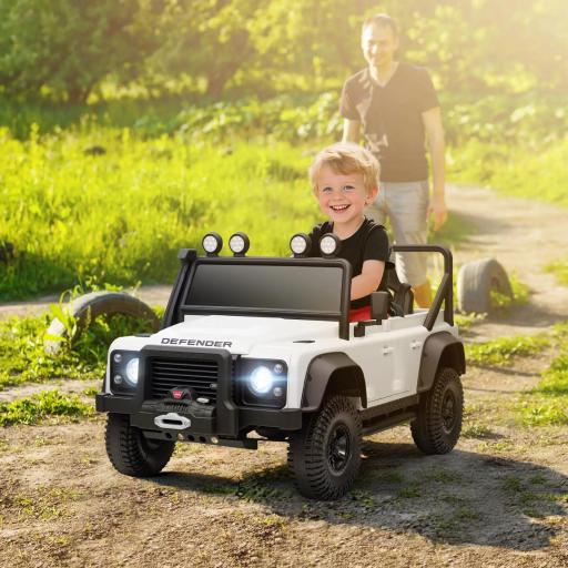Coche Eléctrico para Niños, Funciona con Batería de 12V, Control Remoto, Función de Música, Bocina, Luces LED, Naranja