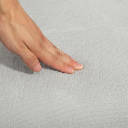 Mecedora Tapizada en Lino Silla Mecedora con Patas de Madera de Caucho y Reposabrazos Carga 150 kg Gris [7]