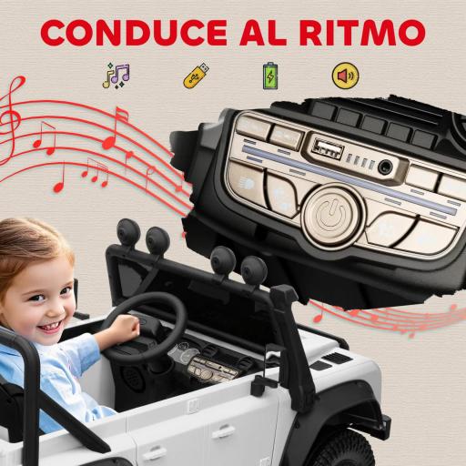 Coche Eléctrico para Niños, Funciona con Batería de 12V, Control Remoto, Función de Música, Bocina, Luces LED, Naranja [1]