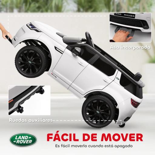 Coche Eléctrico para Niños con Licencia Land Rover 12V Control Remoto Sistema de Suspensión USB MP3 Faros Blanco [7]