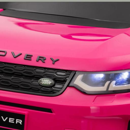 Coche Eléctrico para Niños con Licencia Land Rover Discovery Sport con Batería 12V Mando a Distancia Faros y Música Rosa [7]