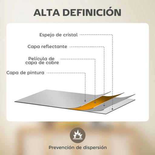 Espejo Rectangular de Pared Espejo de Ventana 70x50 cm con Marco de Metal Espejo Decorativo para Salón Dormitorio Negro [4]