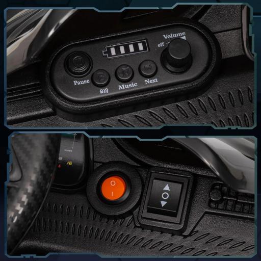 Coche eléctrico para niños con licencia Maserati Gran Turismo Folgore, 12V con control remoto, de 3 a 5 años, Negro [3]