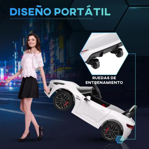Coche Eléctrico Infantil Maserati Gran Turismo Folgore con Batería 12V Mando a Distancia Faros Bocina Música MP3 Blanco [3]