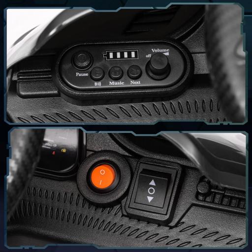 Coche Eléctrico Infantil Maserati Gran Turismo Folgore con Batería 12V Mando a Distancia Faros Bocina Música MP3 Blanco [7]