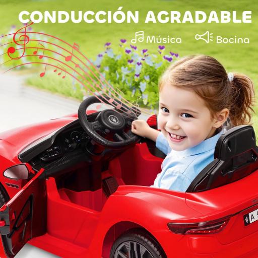 Coche Eléctrico Infantil Maserati Gran Turismo Folgore con Batería 12V Mando a Distancia Faros Bocina y Música MP3 Rojo [3]