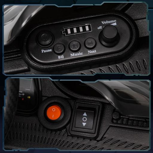 Coche Eléctrico Infantil Maserati Gran Turismo Folgore con Batería 12V Mando a Distancia Faros Bocina Música MP3 Gris [7]