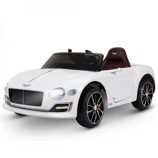 Coche Eléctrico para Niños Bentley GT Coche de Batería para Niños de +3 Años Velocidad 2,5-5 km/h 108x60x43 cm Blanco [6]