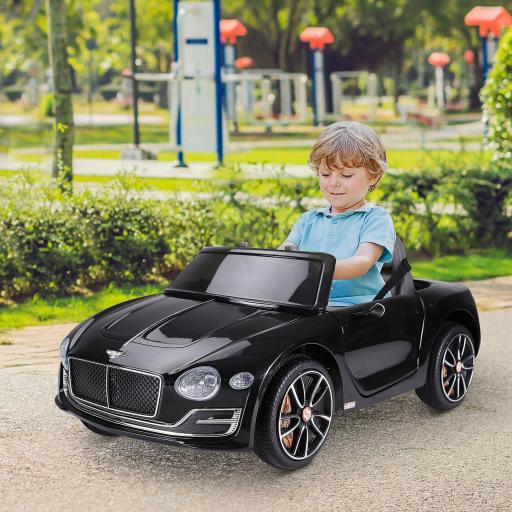 Coche Eléctrico para Niños Bentley GT Coche de Batería para Niños de +3 Años Velocidad 2,5-5 km/h 108x60x43 cm Negro