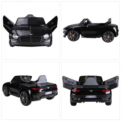 Coche Eléctrico para Niños Bentley GT Coche de Batería para Niños de +3 Años Velocidad 2,5-5 km/h 108x60x43 cm Negro [1]