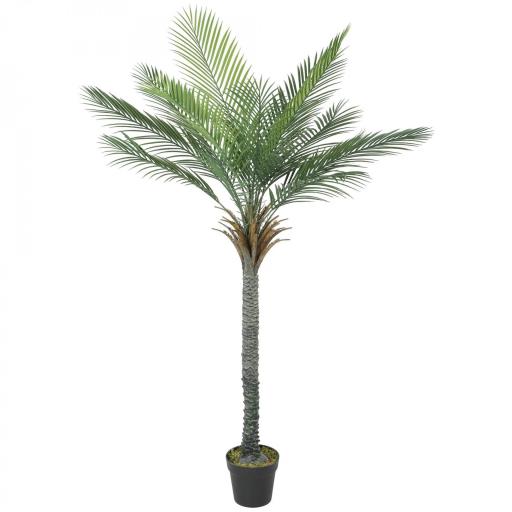 Planta Artificial Decorativa 180 cm Palmera Artificial con Maceta y Hojas para Interior Verde [10]