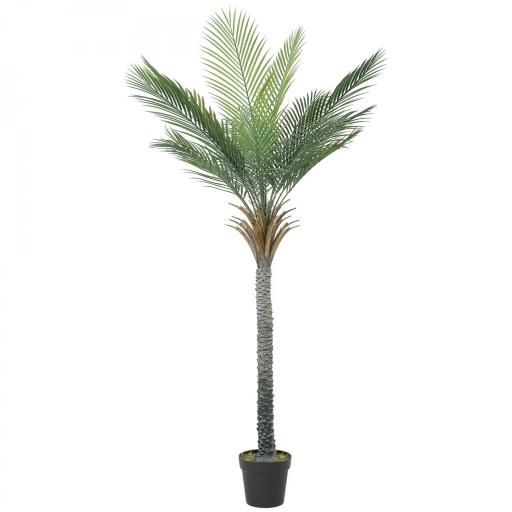 Planta Artificial Decorativa 180 cm Palmera Artificial con Maceta y Hojas para Interior Verde [9]