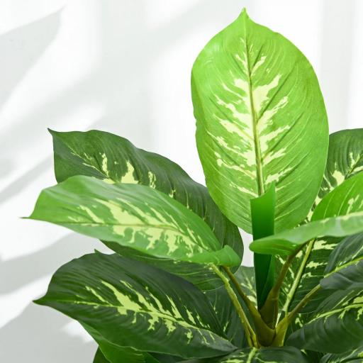 Aglaonema Artificial Planta Sintética de 120 cm con 53 Hojas Decoración para Hogar Oficina Verde [7]