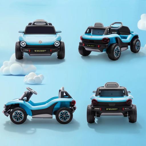 Coche Eléctrico para Niños de +3 Años Volkswagen Beetle con Batería 12V Mando a Distancia Faros Bocina y Música Rosa [1]