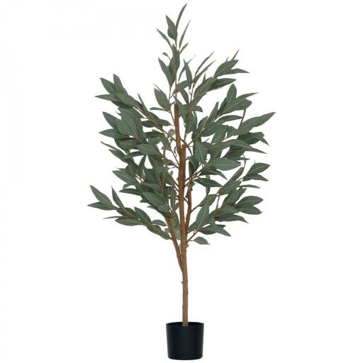 Árbol Artificial de Laurel 150 cm Decoración para Hogar Oficina Balcón Dormitorio Verde [8]