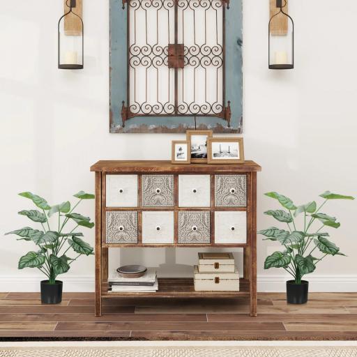 Plantas Artificiales Decorativas 65 cm Plantas Artificiales con Maceta y Hojas para Interior Verde [0]