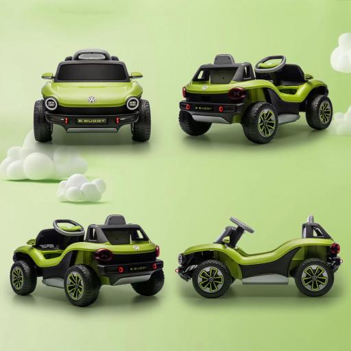 Coche Eléctrico para Niños de +3 Años Volkswagen E-Buggy 12V con Mando a Distancia 2,4 G Ruedas con Suspensión Azul [4]
