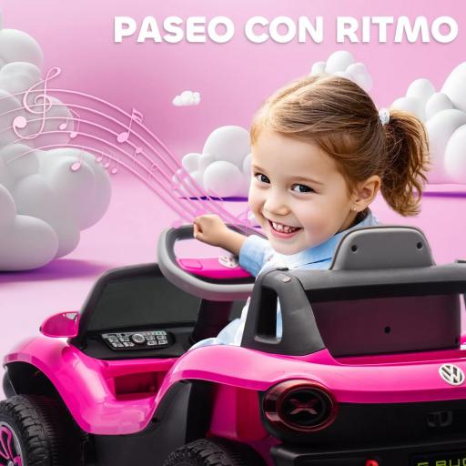 Coche Eléctrico para Niños de +3 Años Volkswagen E-Buggy 12V con Mando a Distancia 2,4 G Ruedas con Suspensión Verde [4]