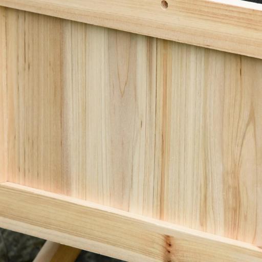 Huerto Urbano de Madera 78,5x58x81 cm Mesa de Cultivo con 6 Compartimentos y Estante Inferior para Plantas Flores en Jardín Terraza Exterior Color Natural [6]