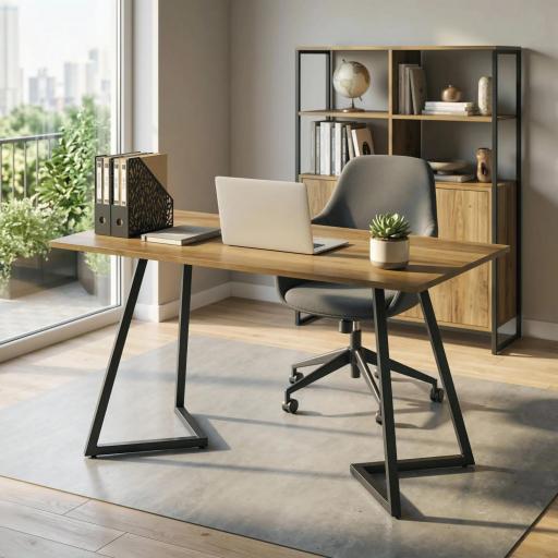 Juego de 4 Patas de Mesa Cuadradas Industriales para Muebles con Pies Ajustables 43x3x72 cm Negro [6]