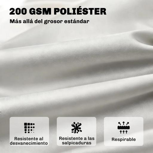 Cojín para Banco de Jardín con Respaldo Relleno Grueso y Cintas de Sujeción para Interior y Exterior 150x98x8 cm Gris [3]