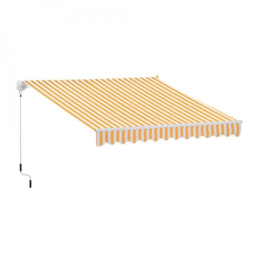 Toldo de Pared con Brazo Articulado y Manivela Marco Resistente de Aluminio y Cubierta de Poliéster 295x245 cm Naranja [10]