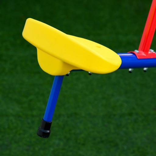 Balancín Giratorio 360 Grados para Niños +3 Años con Base de 4 Varillas Postes de Tope y Asas Fáciles de Agarrar Patio Jardín [6]