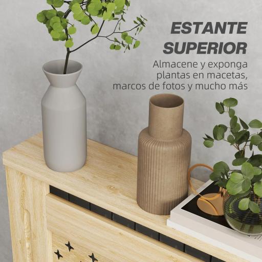Cubreradiador de MDF Cubierta para Radiador para Salón Dormitorio Pasillo 78x19x82 cm Roble [4]
