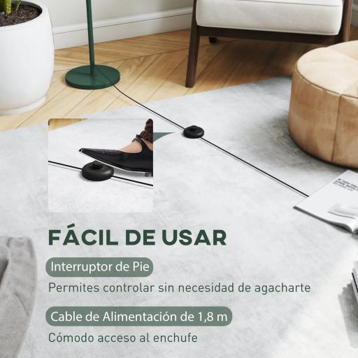 Lámpara de Pie para Salón Moderna con Pantalla de Cuenco Interruptor de Pie Casquillo E27 Sin Bombilla Ø30x155 cm Verde [6]