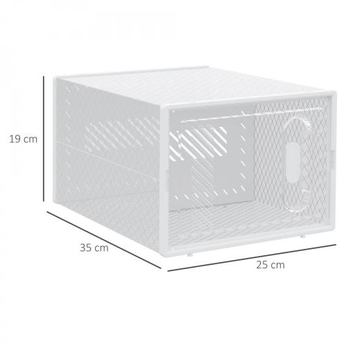Organizador de Zapatos Modular Estantería Modulable con 8 Cubos Puertas Magnéticas 25x35x19 cm Transparente [1]