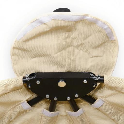 Silla Colgante Huevo con Soporte con Cesta Plegable Cojín para Interior o Exterior Carga 120 kg Caqui [6]