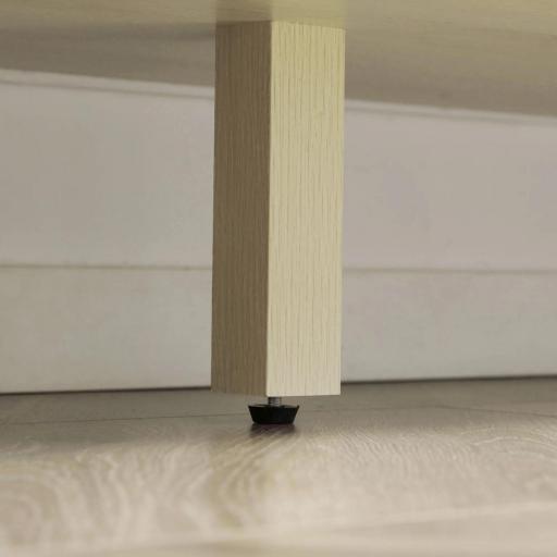 Aparador 3 Puertas de Rejilla de Ratán con Estantes Ajustables para Comedor Entrada Dormitorio Natural 136x41x70 cm [9]