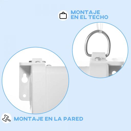 Pantalla de Proyección Portátil 80 Pulgadas Formato 16:9 con Altura Ajustable 172x96 cm Blanco [2]