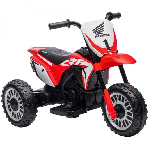 Moto Eléctrica Infantil con Licencia Honda CRF450RL con Velocidad 3 km/h Bocina Sonido de Arranque 71x40,5x43,5 cm Rojo [9]