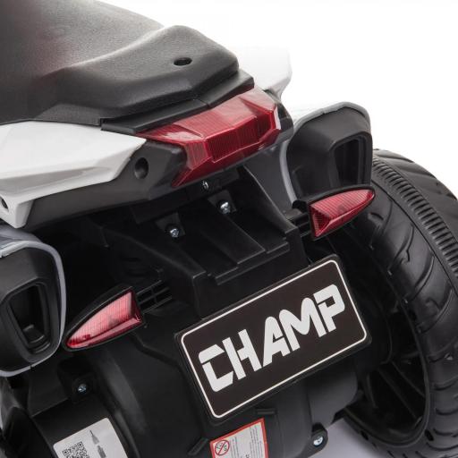 Moto Eléctrica Infantil con Luces Bocina Música Neumáticos Anchos Moto para Niños con Velocidad 3 km/h Rojo [5]