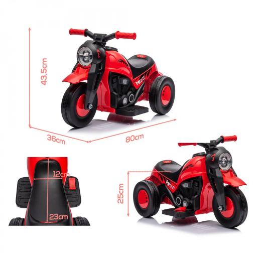 Moto eléctrica para niños, 6V moto para niños con música, burbujas 2,5-3 km/h, para niños de 2-5 años [1]