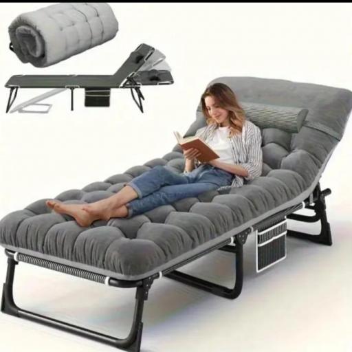 Cama plegable camping con colchón